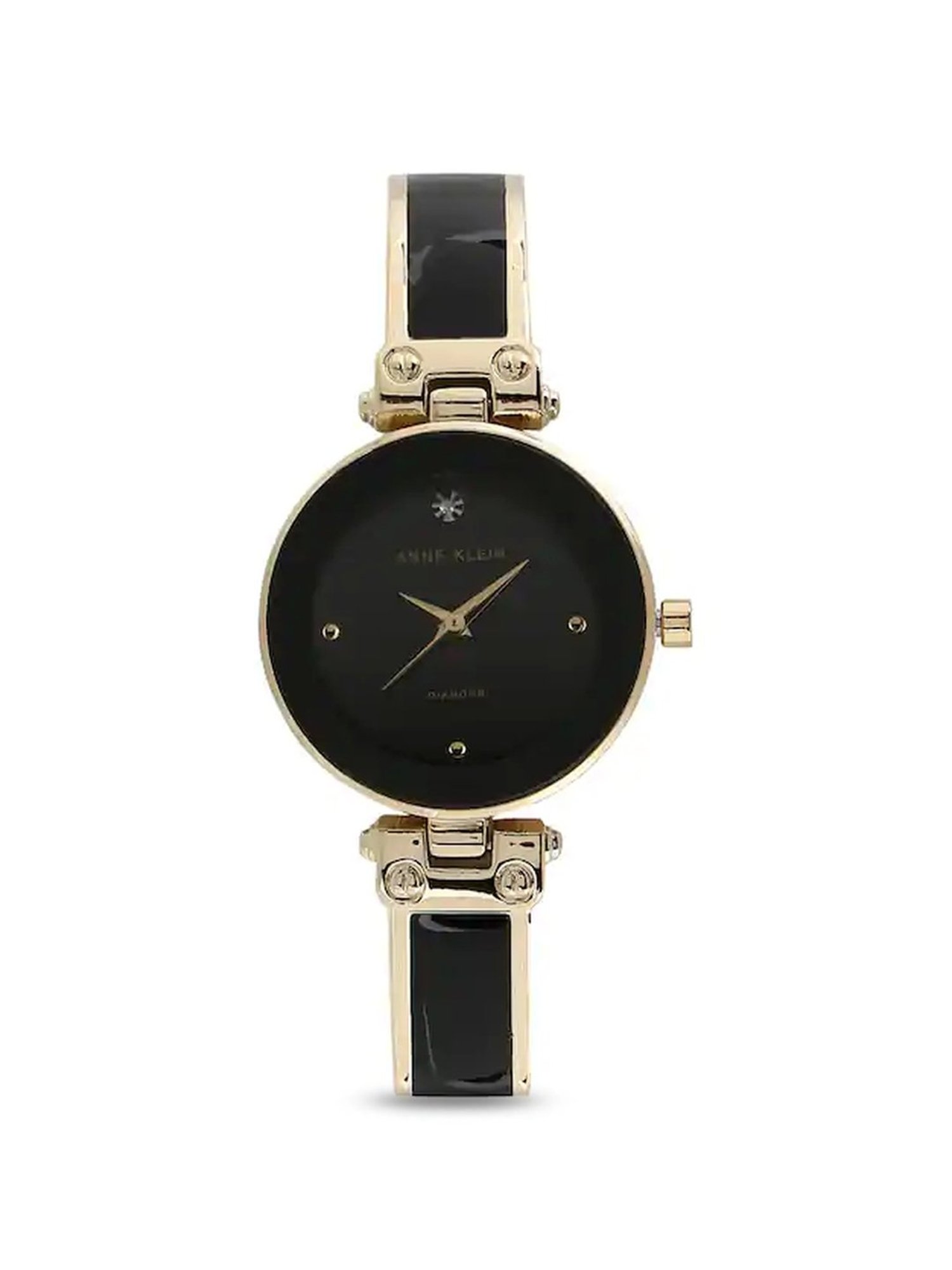Anne Klein NCAK1980BKGB Diamonds Analog Watch for Women