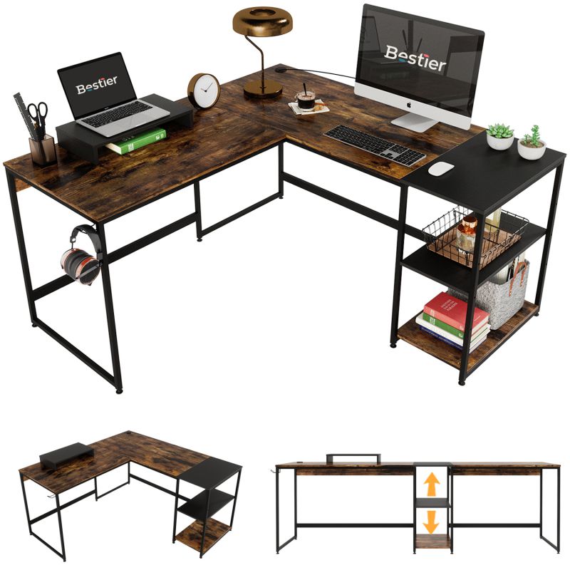 RESPAWN 3000 Gaming Computer Desk - Ergonomic Height Adjustable Gaming Desk, in Blue (RSP-3000-BLU)