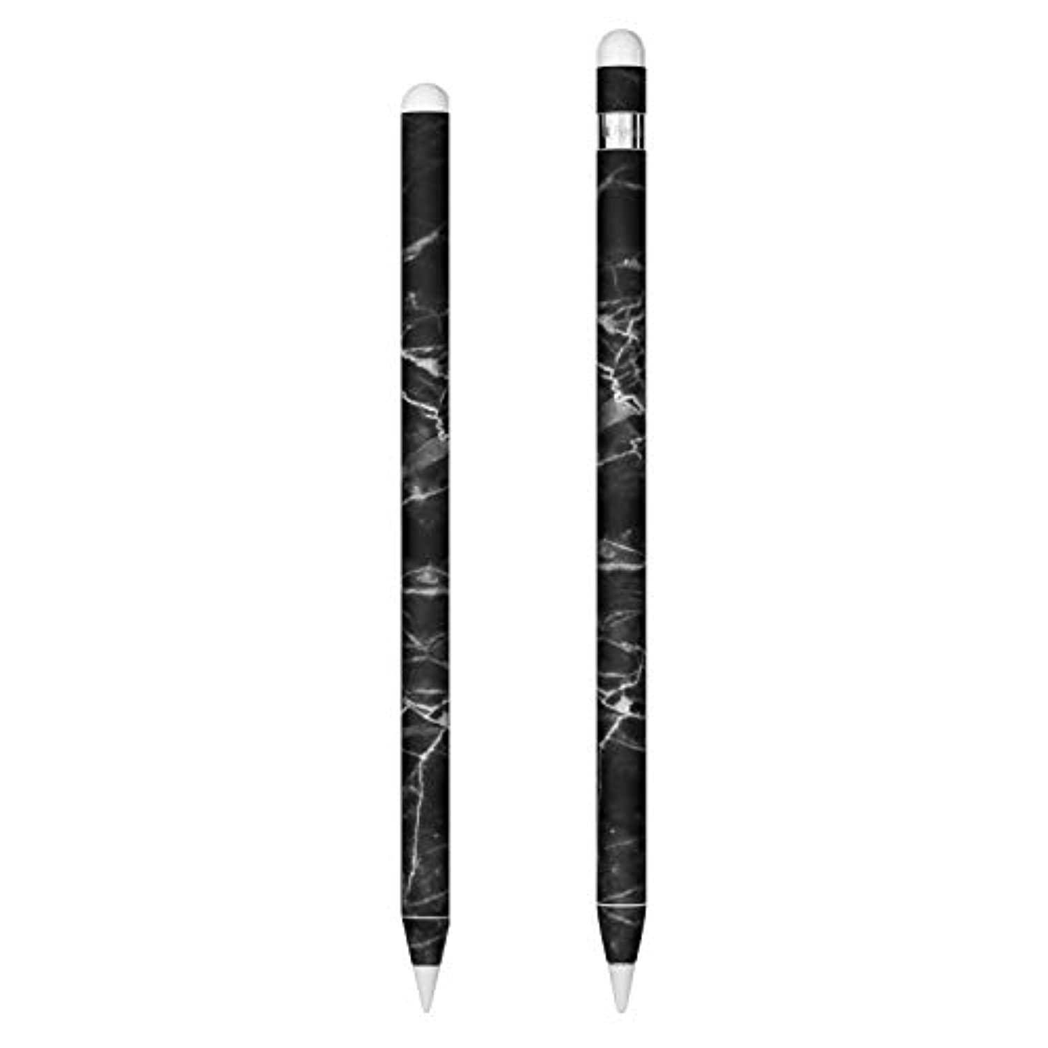 black marble apple pencil sticker for 1st and 2nd generation - ultra thin protective skin cover