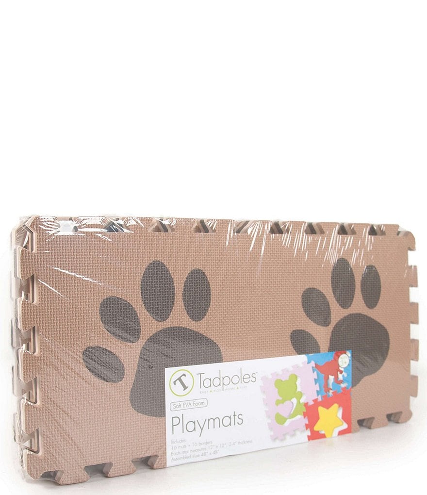 Tadpoles 16 Piece Foam Playmat Set, Paw Prints