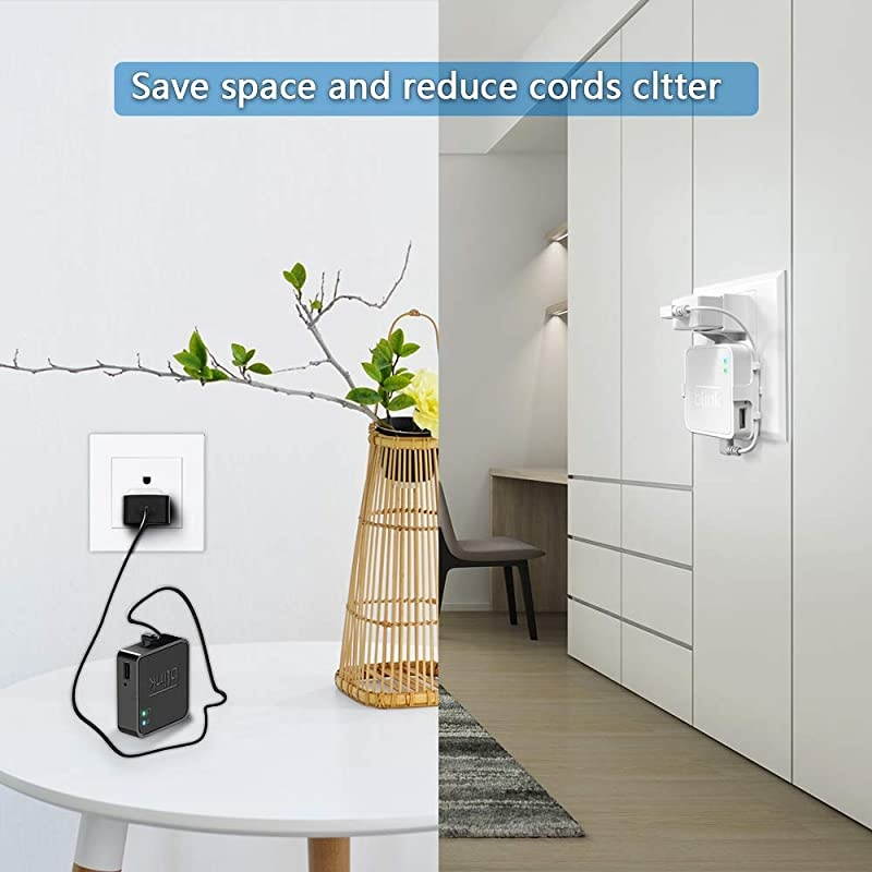 Outlet Wall Mount Hanger Holder Stand for Blink Sync Module,Bracket Holder for Blink XT Blink XT2 Outdoor and Indoor Security Camera with Easy Mount and No Messy Wires or Screws(2 Pack,White)