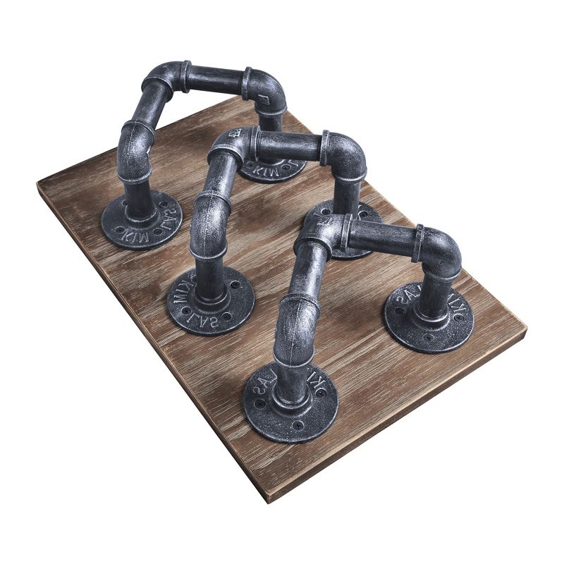 Esna Industrial Wine Rack Pine - Modern Home