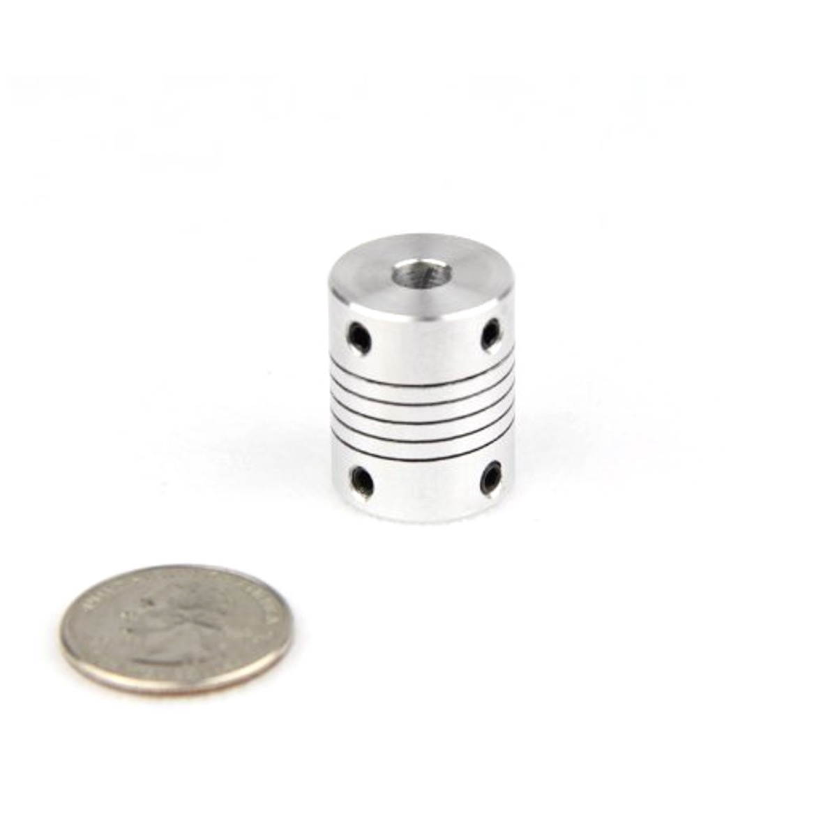 3DMakerWorld Set Screw Flexible Shaft Coupler - 5mm x 6.35mm