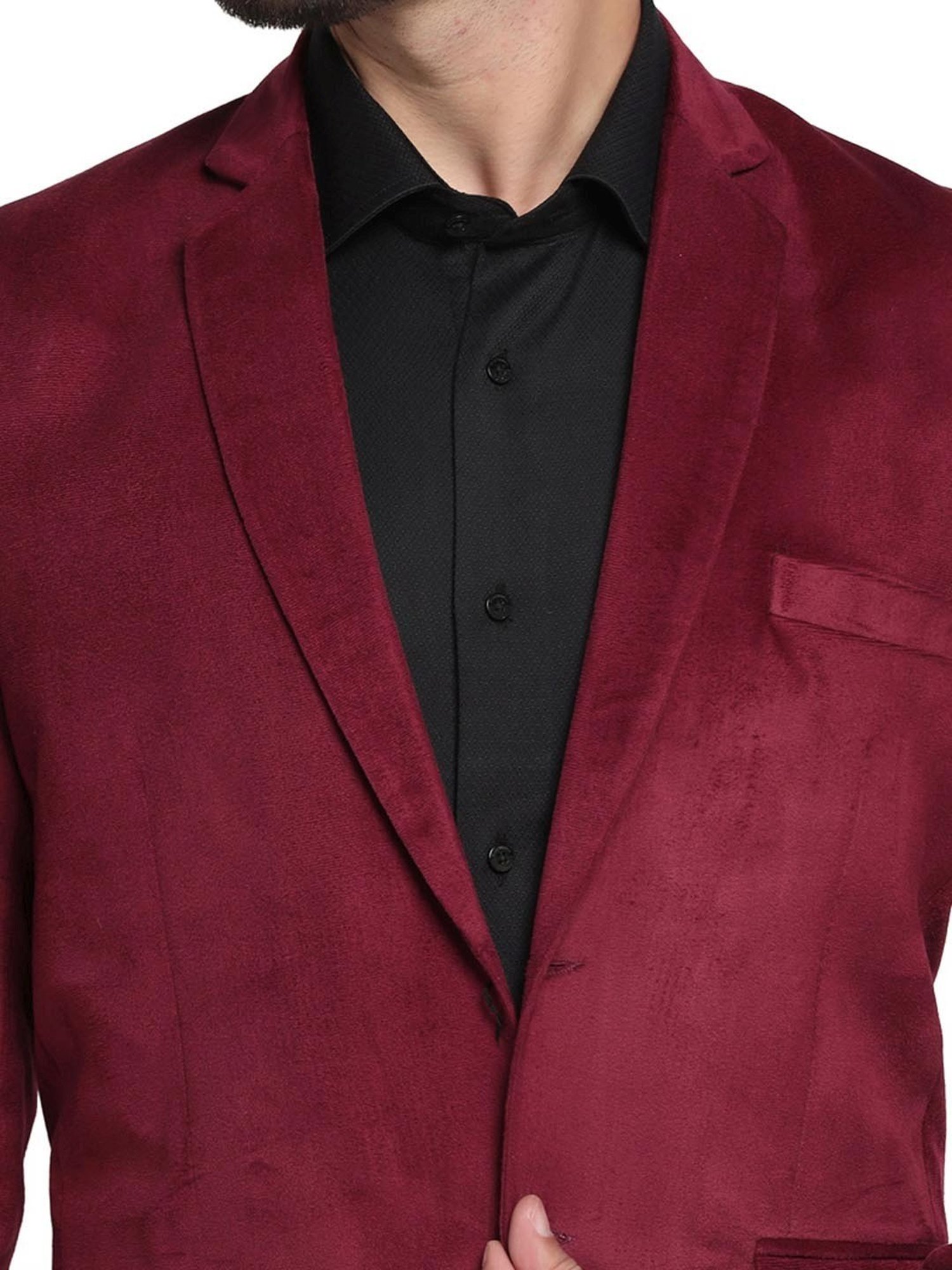 Vastramay Black Regular Fit Blazer