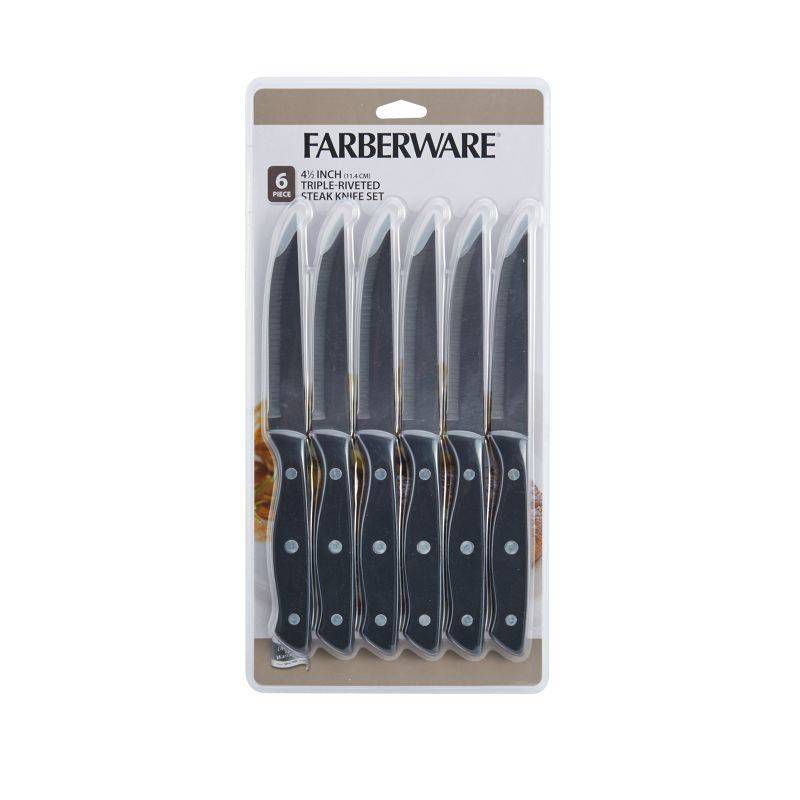 Farberware 6pc Triple Rivet Steak Knife Set