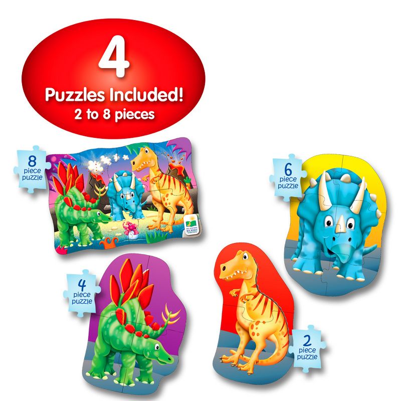 The Learning Journey My First 4-In-A-Box Puzzle Dinosaur 4 puzzles 2 to 8 pieces each