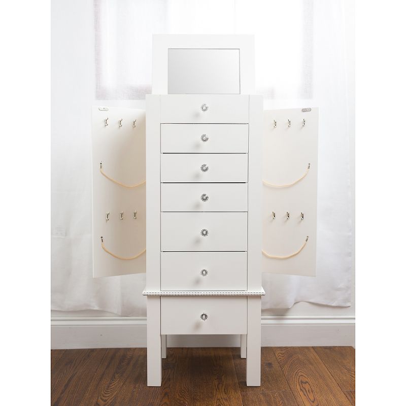 Crystal Jewelry Armoire White - Hives & Honey