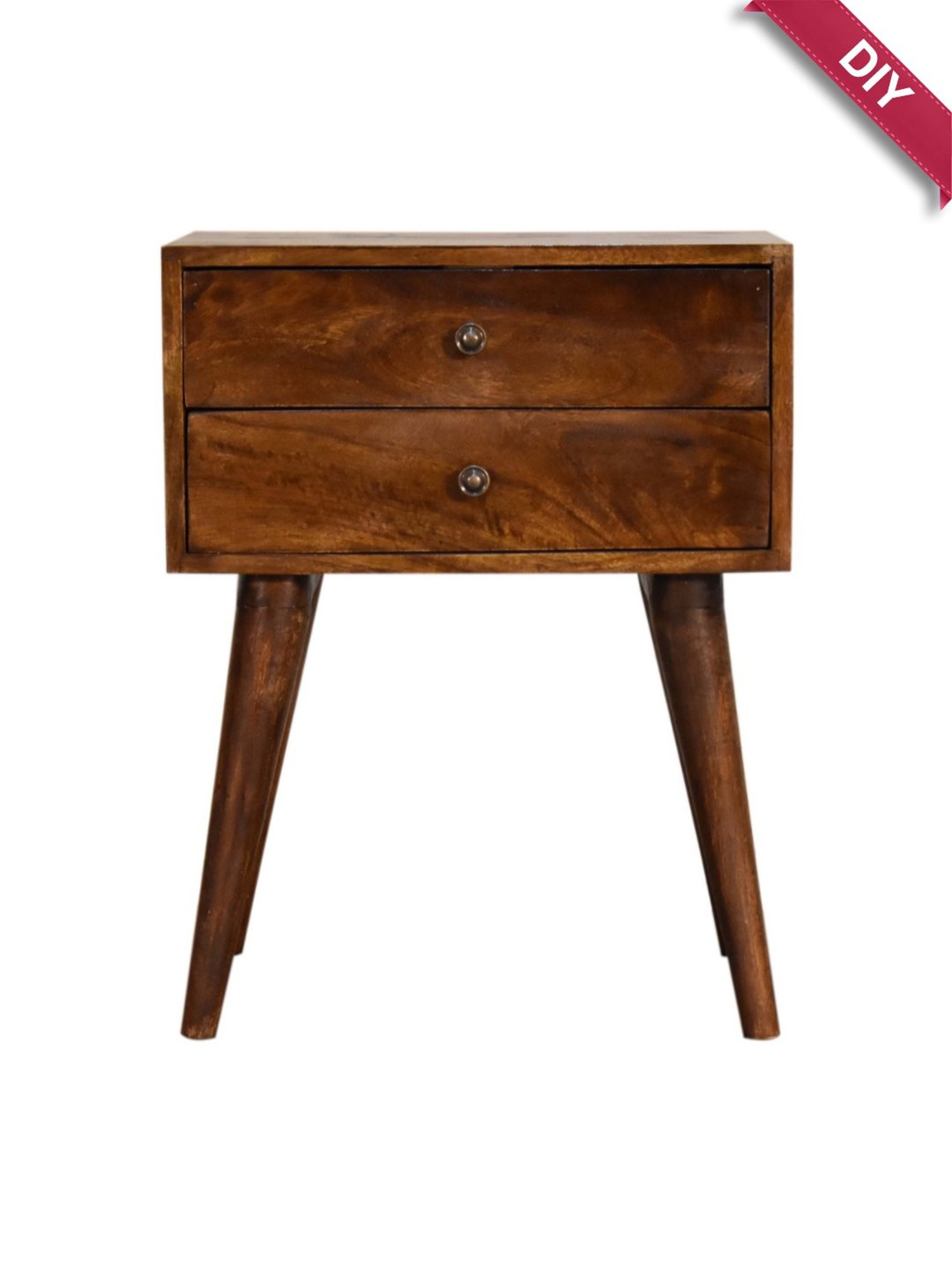 Ikiriya Avina Solid Dark Brown Wood End Table