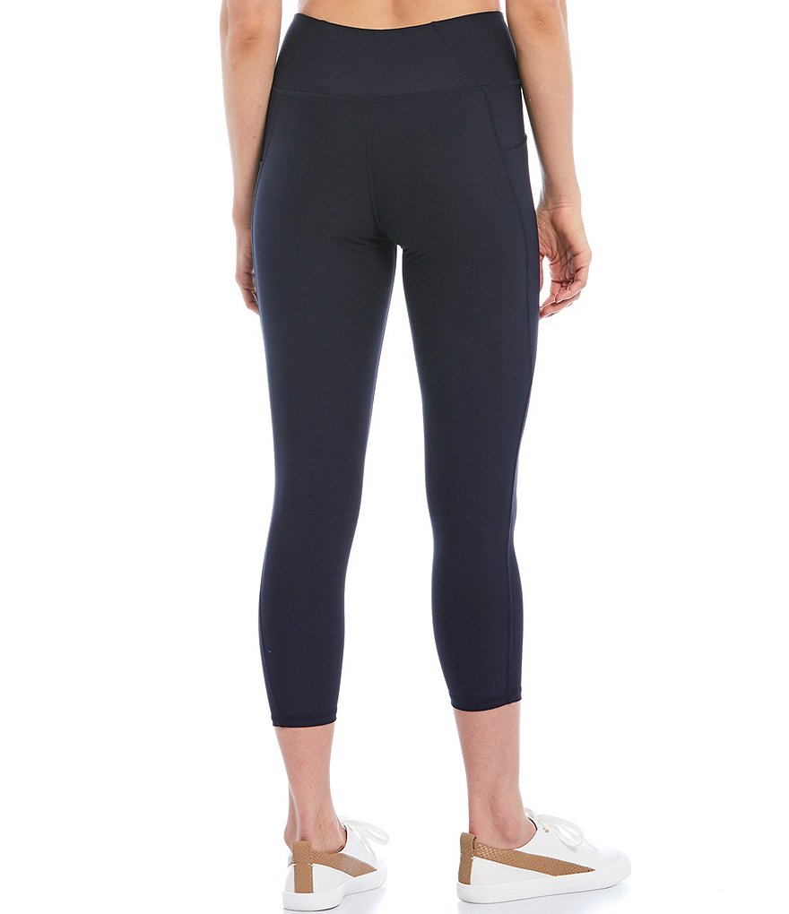 Kinesis Mid Rise Moisture Wicking Side Pocket Crop Leggings