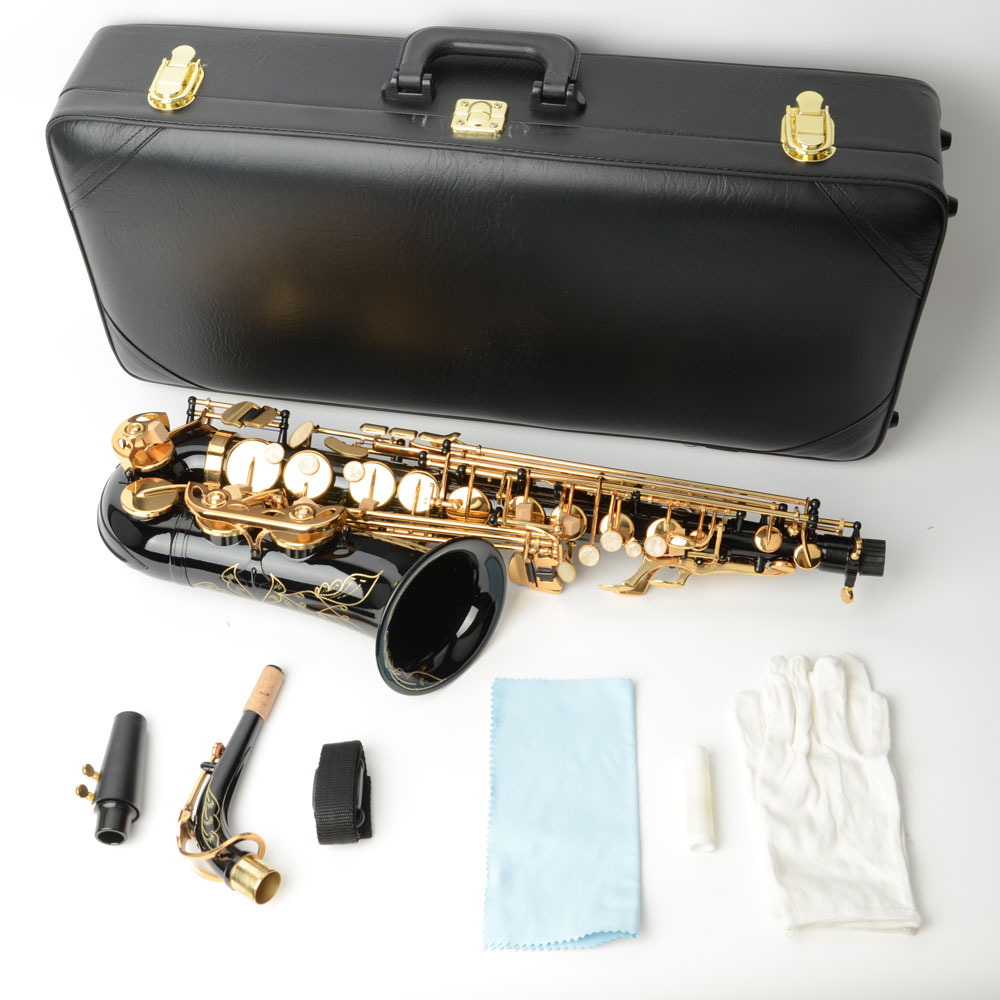 New High Grade Alto Bb Saxophone Sax with Case Accessories for Beginner Black