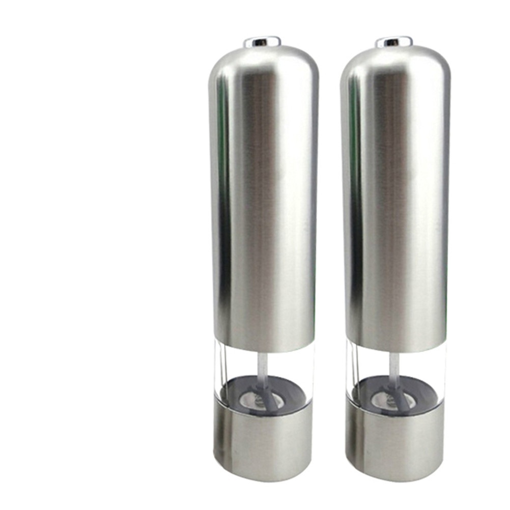 2 PCS Stainless Steel Electronic Salt and Pepper Grinder Pepper Mill and Salt Shaker For Kitchen Or Party Use