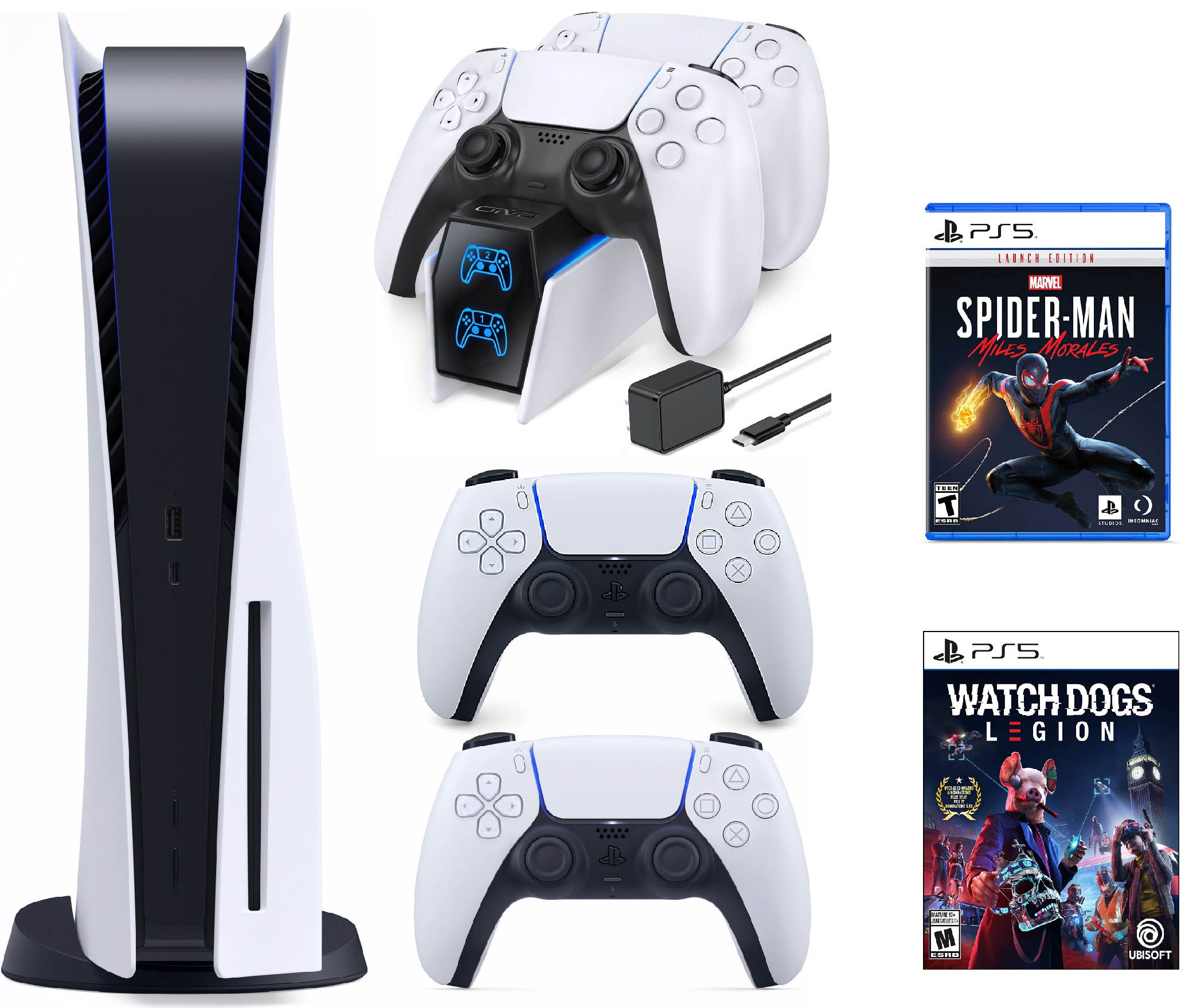 For PS5 Wireless Game Controller USB Charging Cable Replacement USB Charger