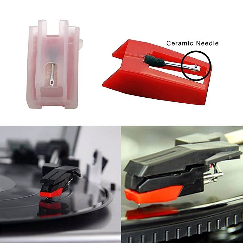Pack of 2 Turntable Replacement needle with Ceramic Tip for ION iCT09RS Quick Play LP Power Play LP Quick Play Flash Contour LP Vertical Vinyl Archive LP Forever LP