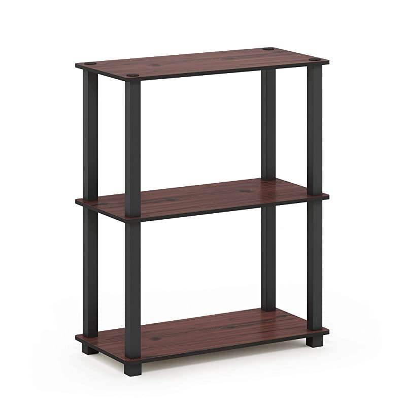 TurnSTube 3Tier Compact Multipurpose Shelf Display Rack Square Dark CherryBlack