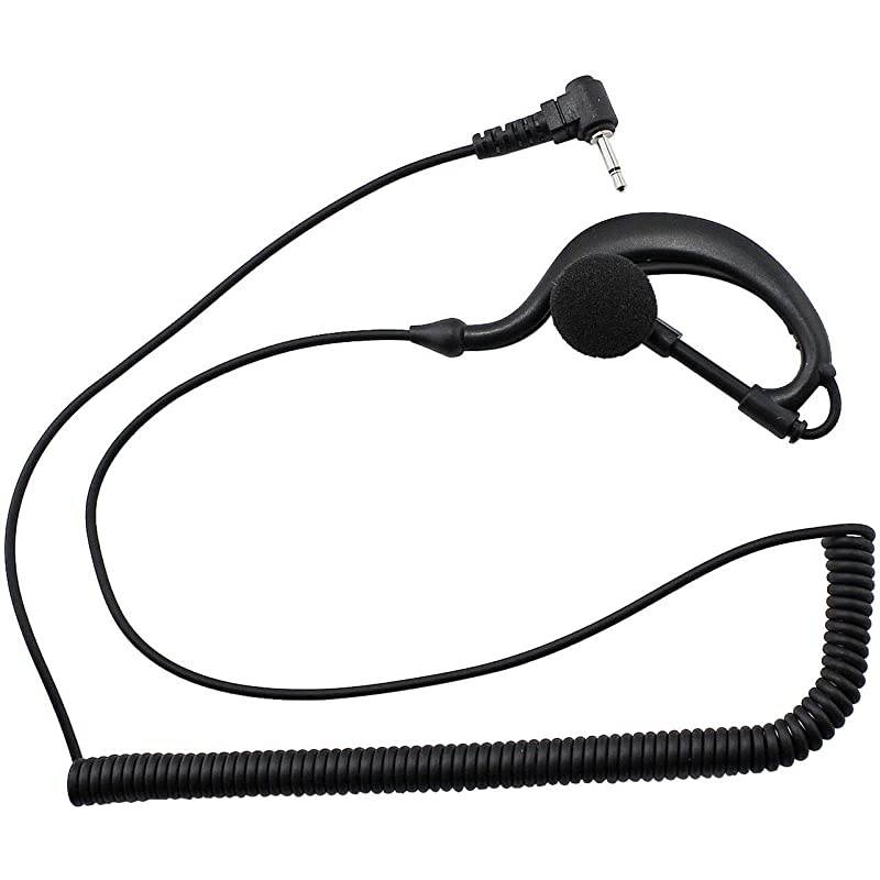 G Shape Earhook 25mm Listen Only Earpiece Headset Earphone Compatible for Baofeng Kenwood Motorola Puxing Two Way RadioTransceivers and Radio Speaker Mics Jacks 10 Pack
