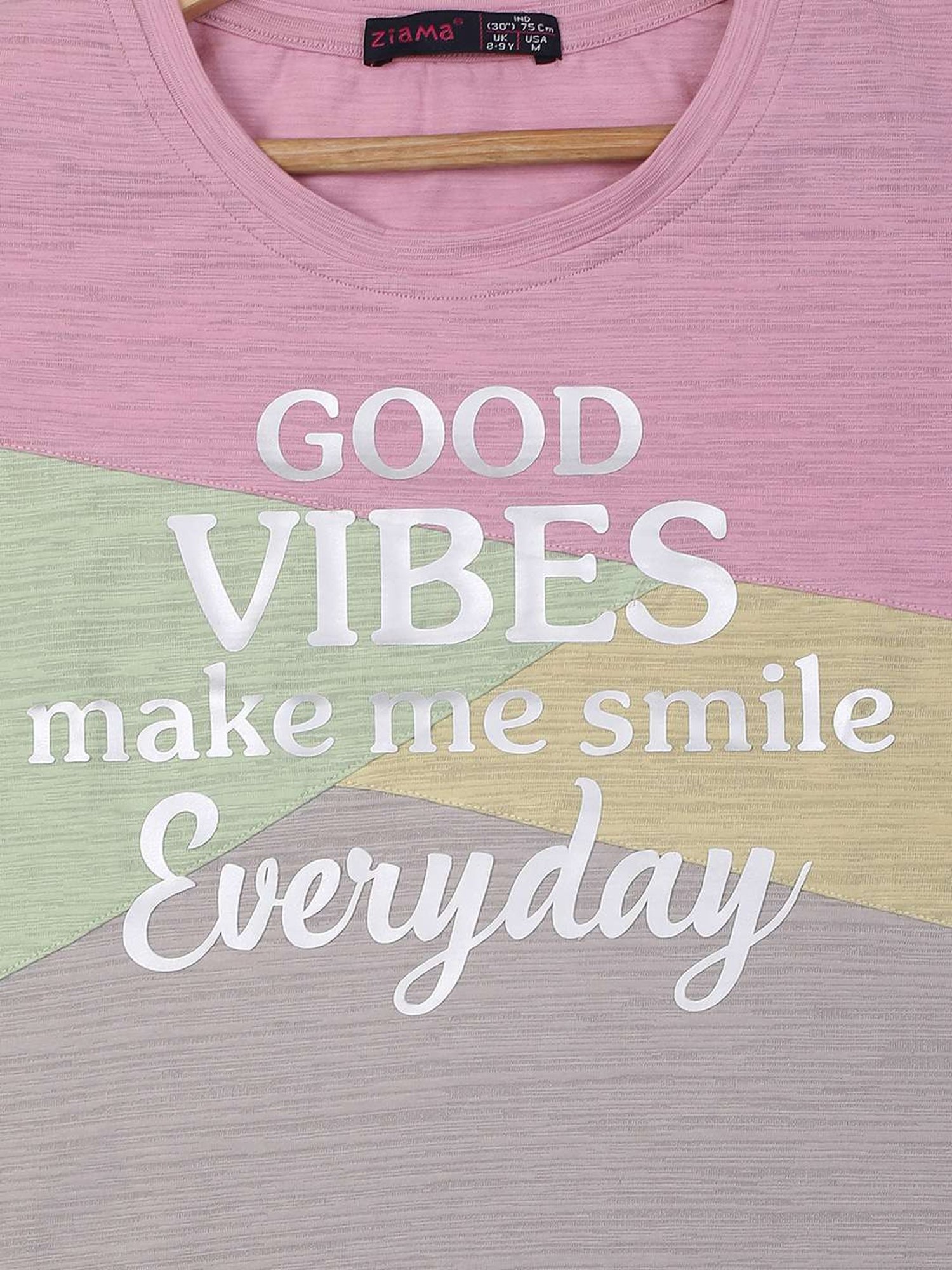 ZIAMA Kids Multicolor Color Block Top