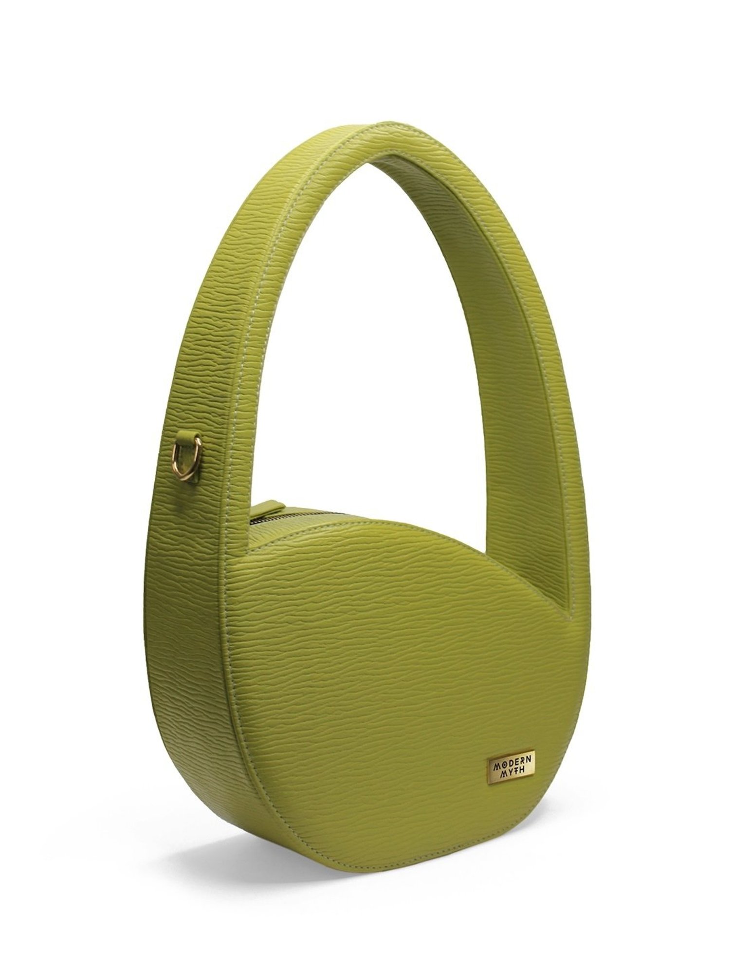 Modern Myth Lime Textured Large Handbag