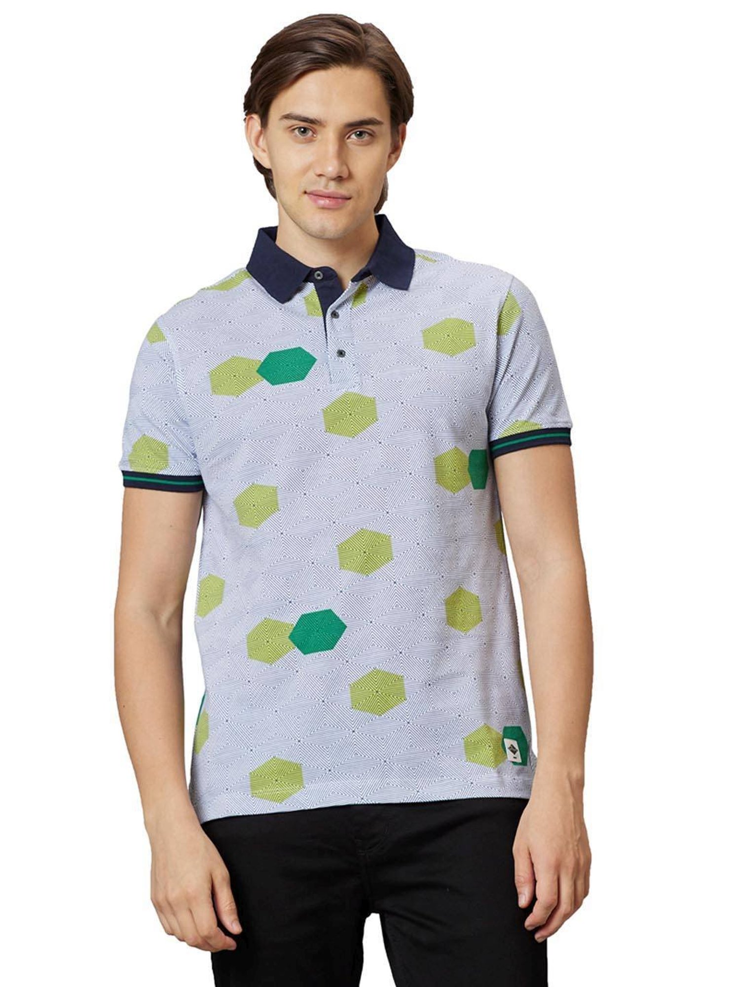 Being Human White Regular Fit Printed Polo T-Shirt