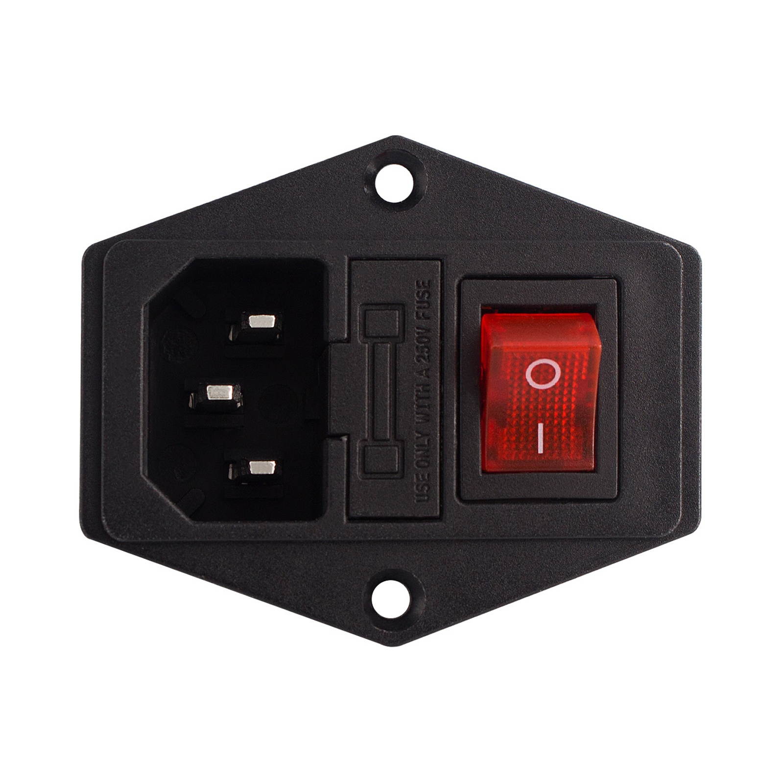 Aibecy 3D Printer Accessories Power Supply Switch Socket 10A 250V Rocker Switch with Fuse Cable U-Type Plug for 3D Printer