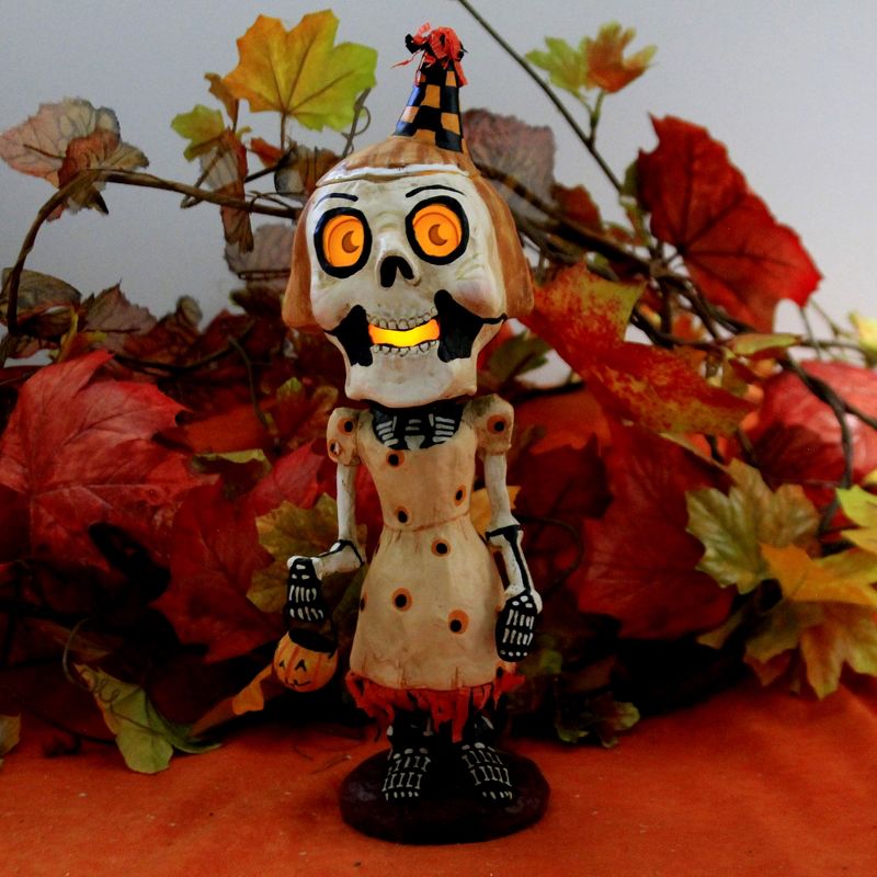 Jorge De Rojas 11.5" Trick Or Treat Tena Skull Pumpkin Halloween  -  Decorative Figurines