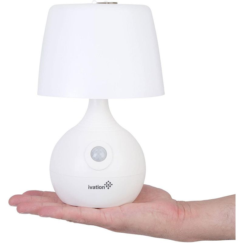 Ivation 12-LED Motion Sensing Small Table Lamp, Dual Color Range, White