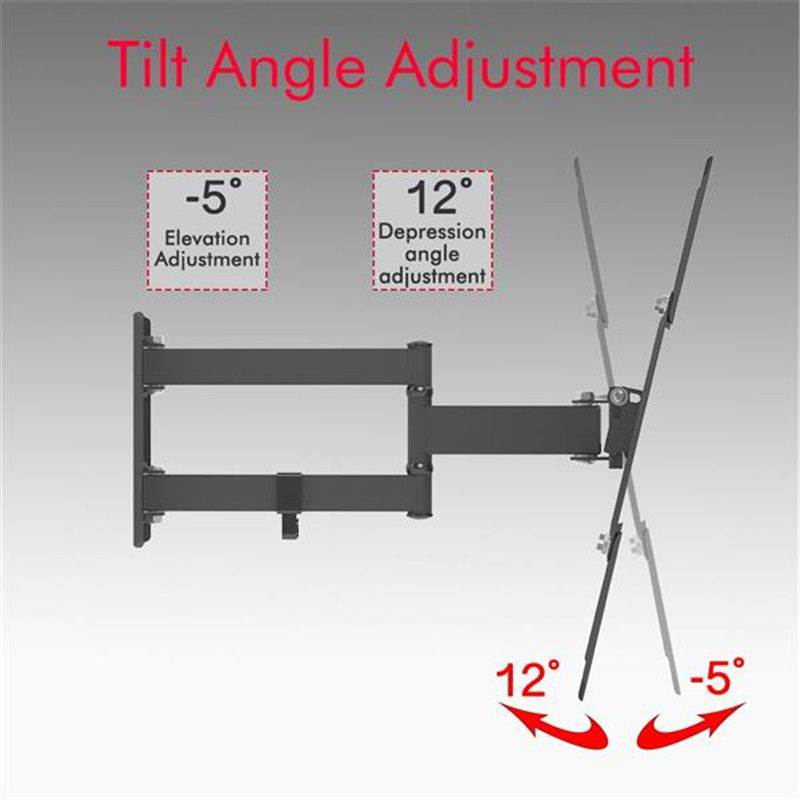 26-55" Adjustable TV Wall Mount Bracket Rotatable with Spirit Level