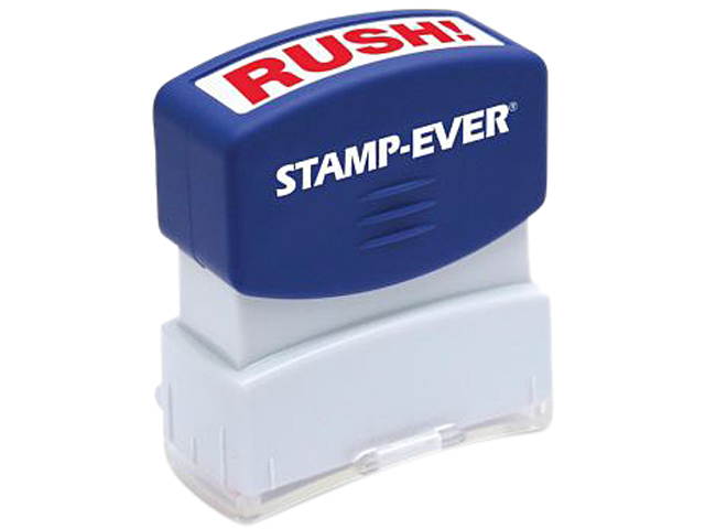 U.S. Stamp & Sign USS5965 Stamp- Pre-Inked- in.Rushin.- .56in.x1-1.06in. Imp- Red