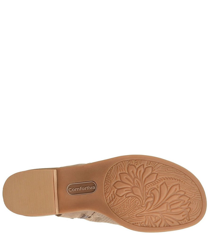 Comfortiva Belen Slingback Ruched Suede Block Heel Sandals