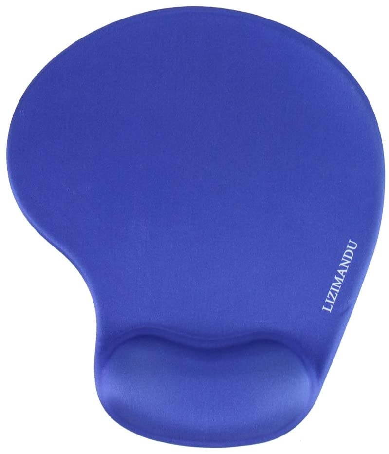 Lizimandu Non Slip Mouse Pad Wrist Rest for Office Computer Laptop & Mac - Durable & Comfortable & Lightweight for Easy Typing & Pain Relief-Ergonomic Support (1-Dark Blue)