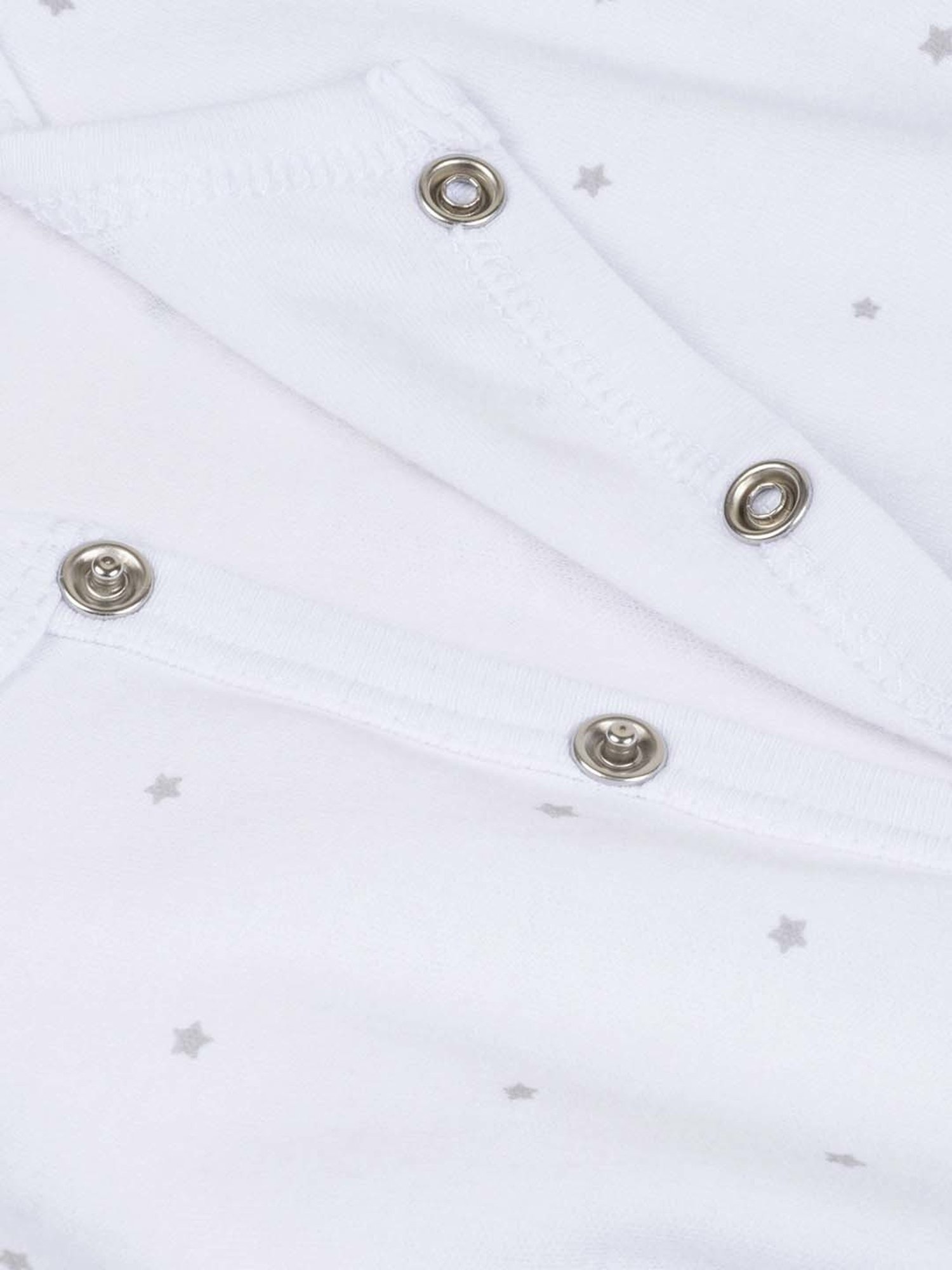 Baby Moo Kids White Cotton Embroidered Full Sleeves Sleepsuit Set