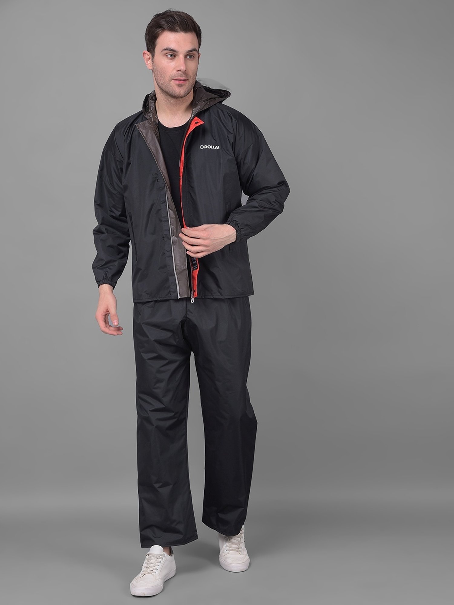 Wildcraft Red & Maroon Regular Fit Colour Block Rainwear Jacket