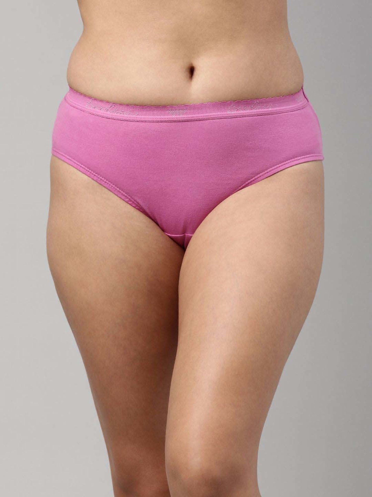 FEELINGS Blue & Pink Cotton Plain Hipster Panties - Pack of 3