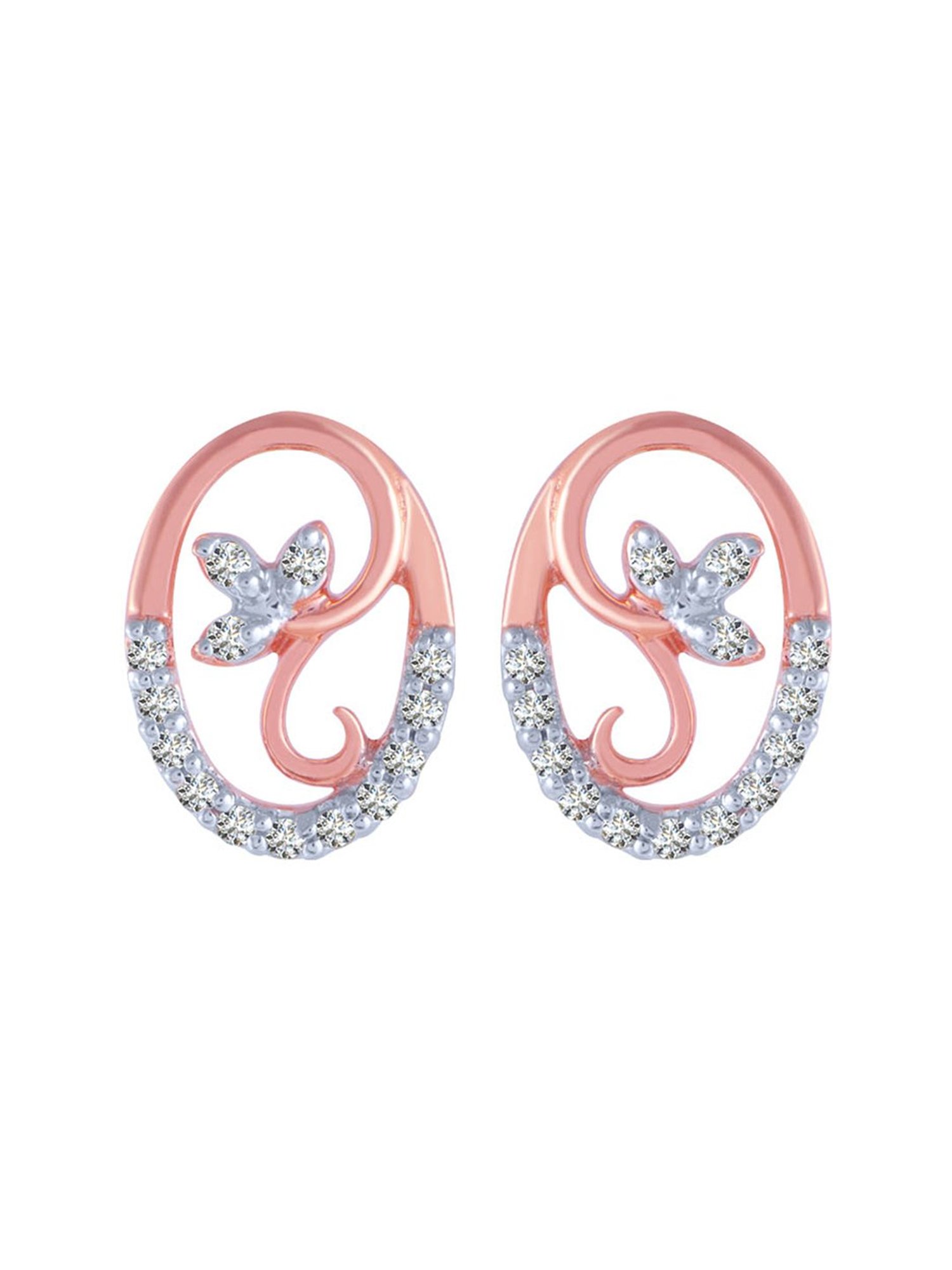 P.C. Chandra Jewellers 18 kt Gold & Diamond Earrings