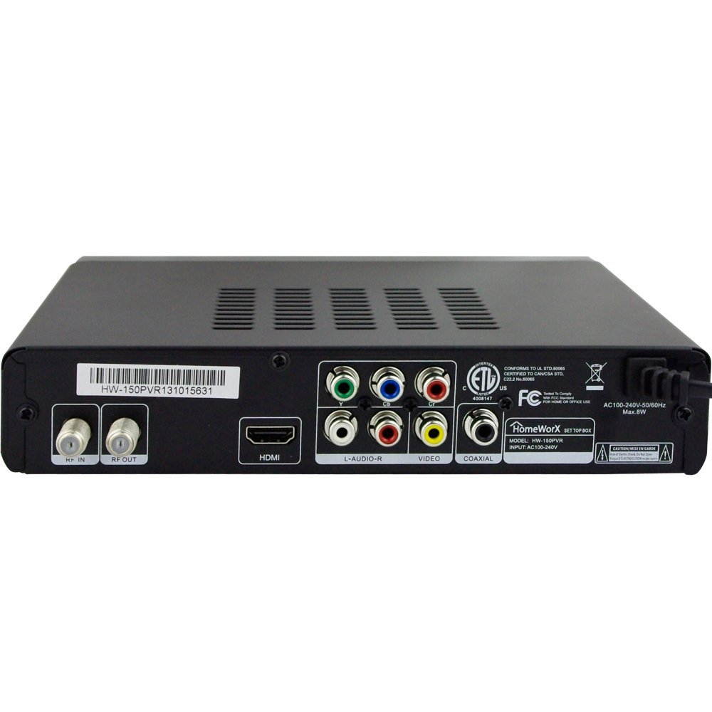 MEDIASONIC  HW-150PVR Homeworx ATSC Digital TV Converter Box w/ Media Player & Recording PVR Function (Black) - New