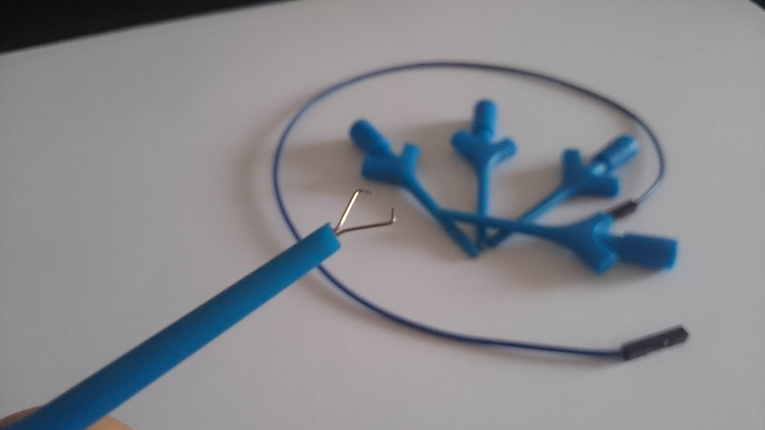 WWH-5Pieces Test clip with pin connection for equipment testing blue