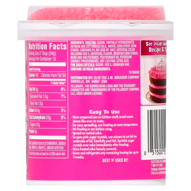 Pillsbury Funfetti Hot Pink Vanilla Frosting -15.6oz