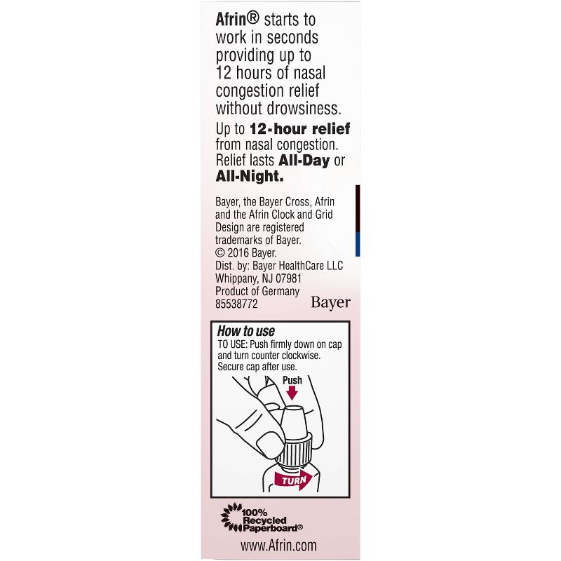 Afrin Original Maximum Strength Nasal Congestion Relief Spray - 0.5 fl oz