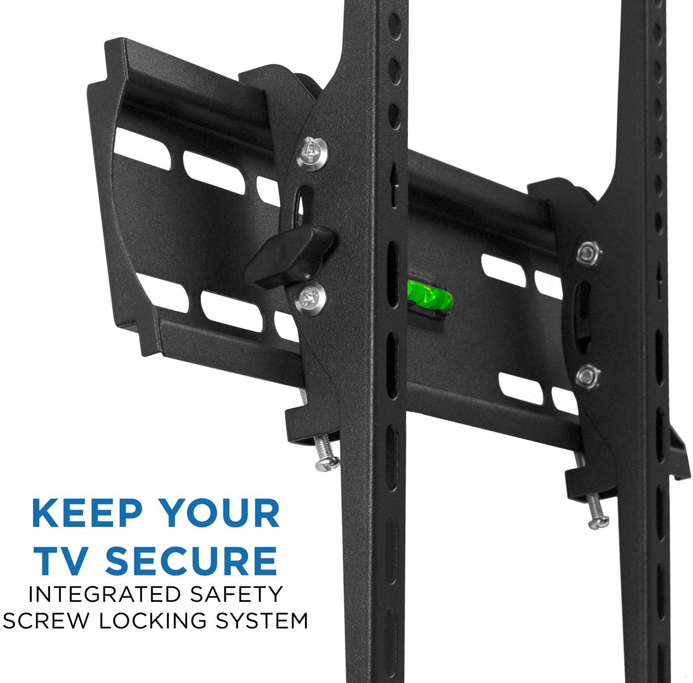 Tilt TV Wall Mount Bracket Up to VESA 400x400 | Low-Profile Tilting Mounting Bracket Compatible with 32 to 55 Inch Flat Screen TVs, 77 Lbs Capacity