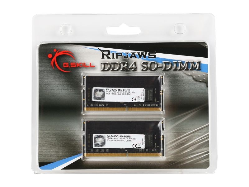 G.SKILL Ripjaws SO-DIMM 8GB 260-Pin DDR4 SO-DIMM DDR4 3200 (PC4 25600) Laptop Memory Model F4-3200C18S-8GRS