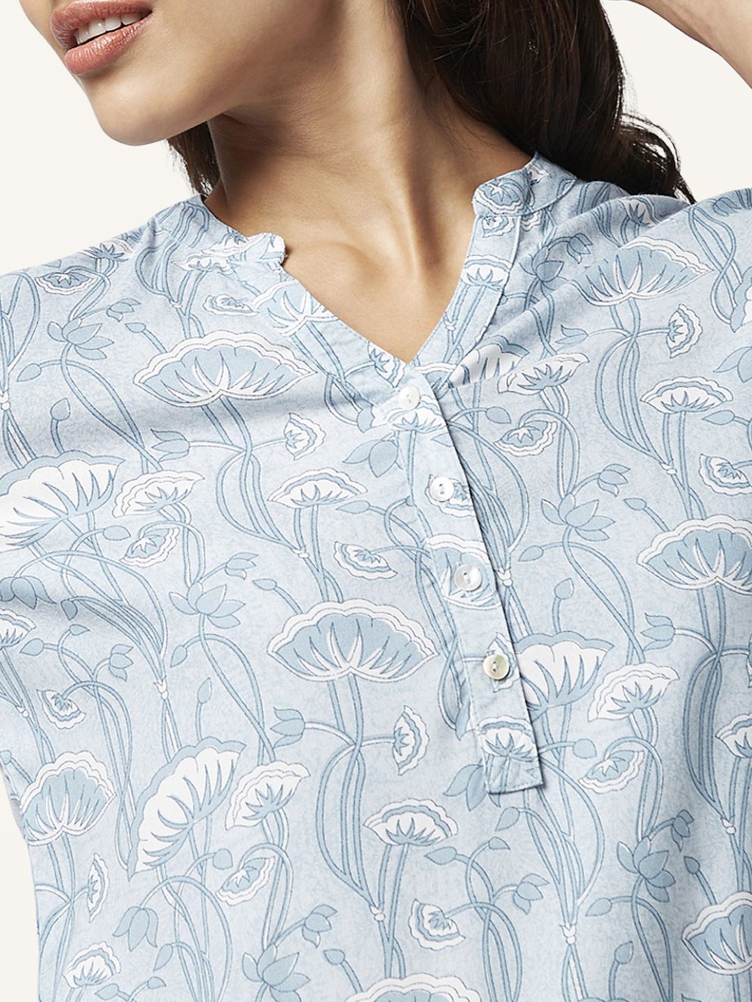 Akkriti by Pantaloons Blue Printed Tunic