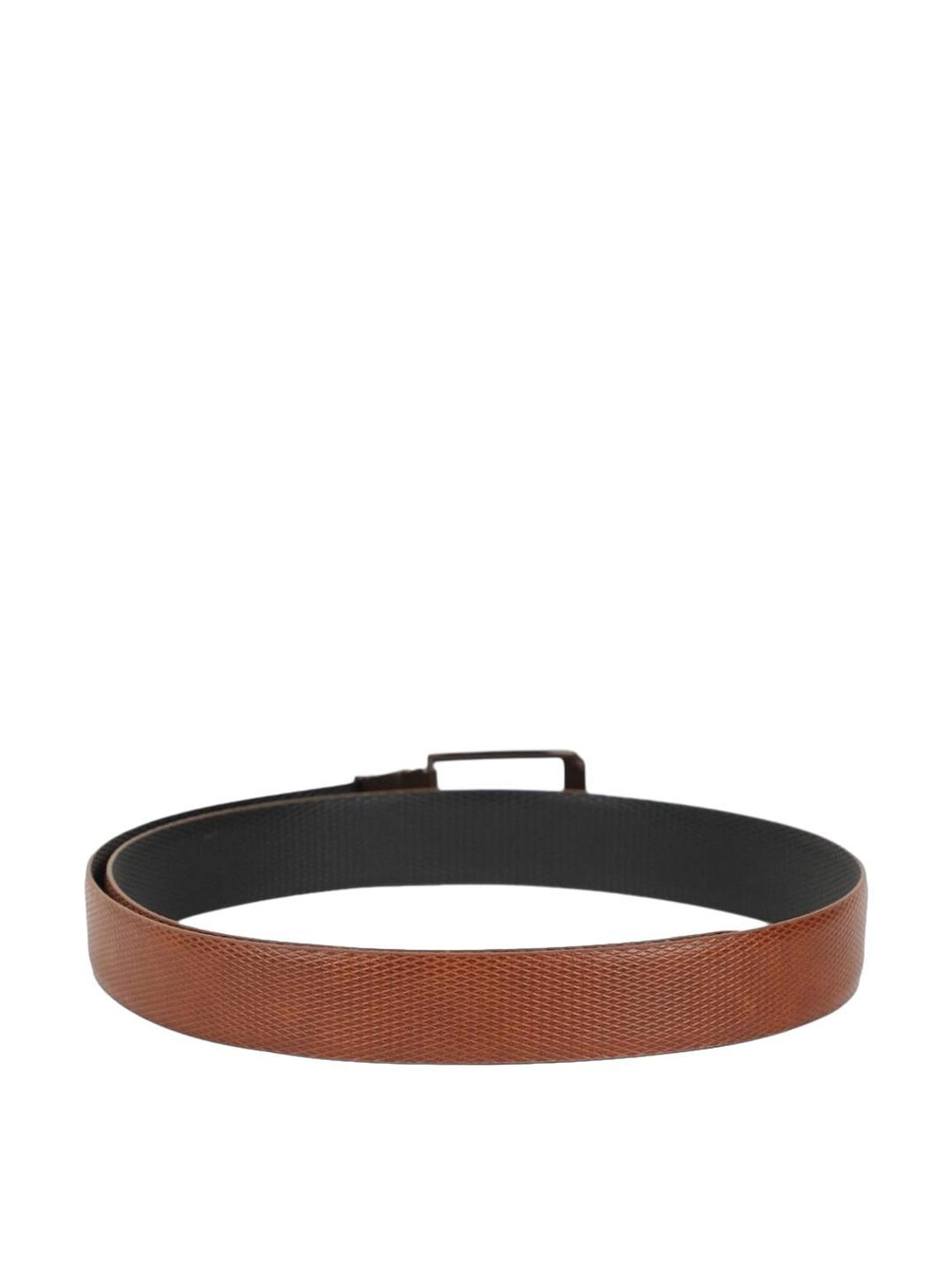 Peter England Red Canvas Solid Waist Belt for Men