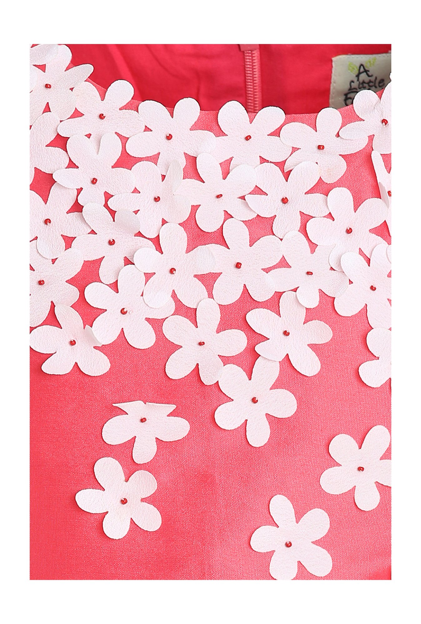 A Little Fable Kids Coral Applique Dress