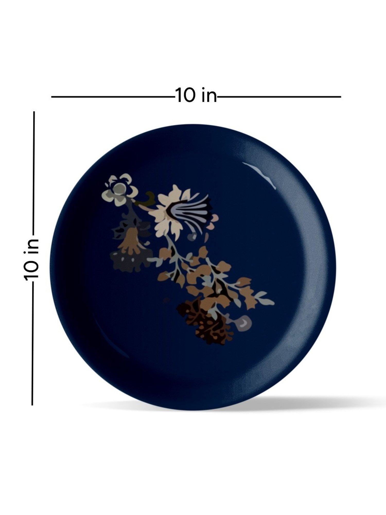 Nestroots Classic Flower Multicolor Porcelain Wall Plate