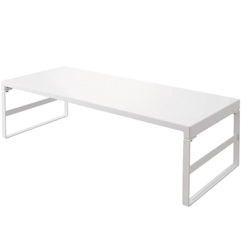 LIHIT LAB Desktop Stand (Monitor Stand), White, 9.8" x 23.2" x 6.3" (A7333-0)
