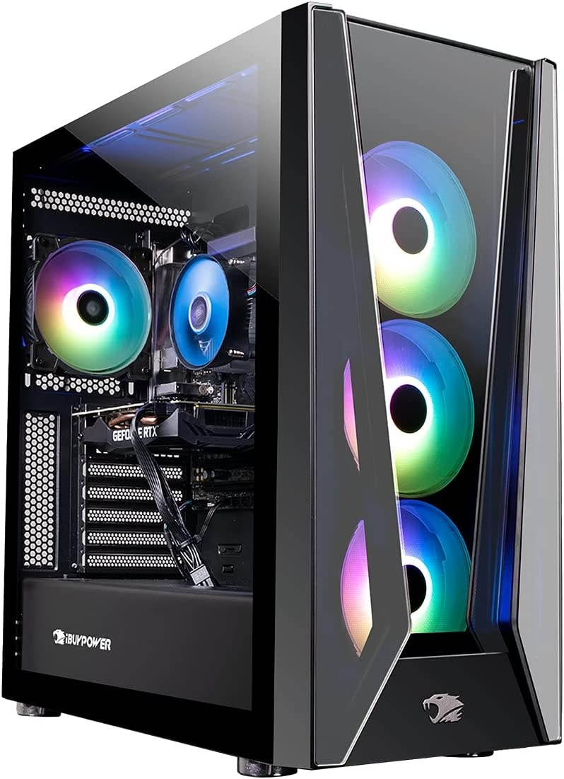 Ibuypower Trace 5 MR - 178i Gaming & Entertainment Desktop PC (Intel i7-11700F 8-Core, 16GB RAM, 128GB PCIe SSD + 1TB HDD (3.5), NVIDIA RTX 2060, Wifi, Bluetooth, 4xUSB 3.1, Win 10 Home)