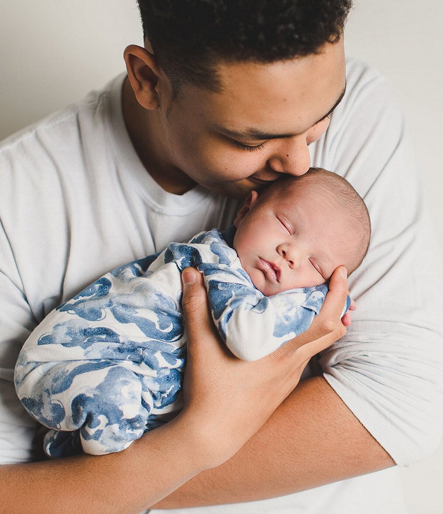 Burt's Bees Baby Boys Newborn-9 Months Long-Sleeve Moonlight Clouds Sleep & Play Footed Coverall