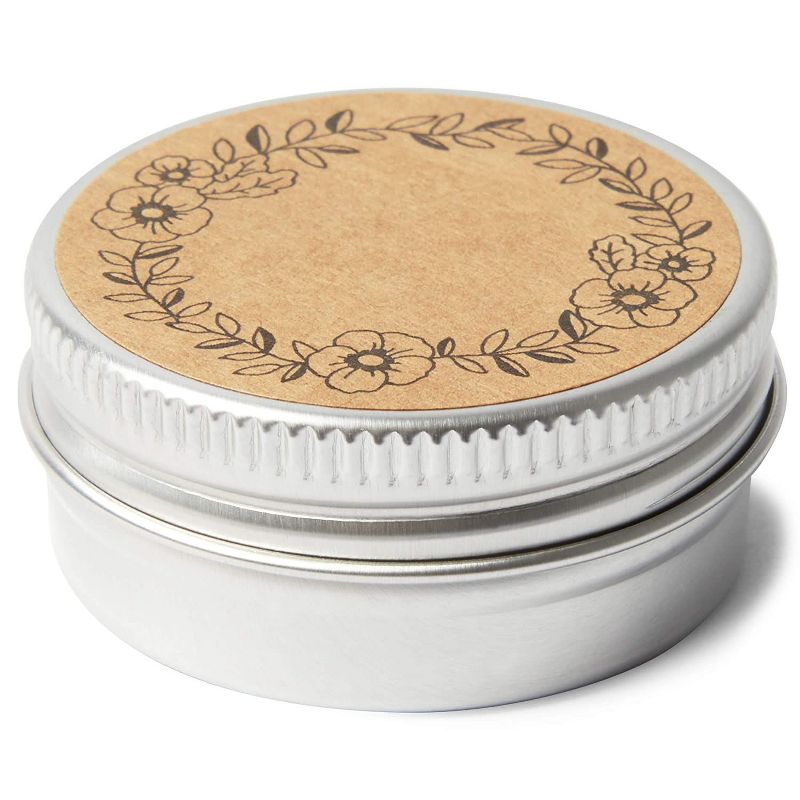 Juvale 20 Pack Round Aluminum Container, Multipurpose Tin (0.5 oz, 1.6 x 0.7 in)