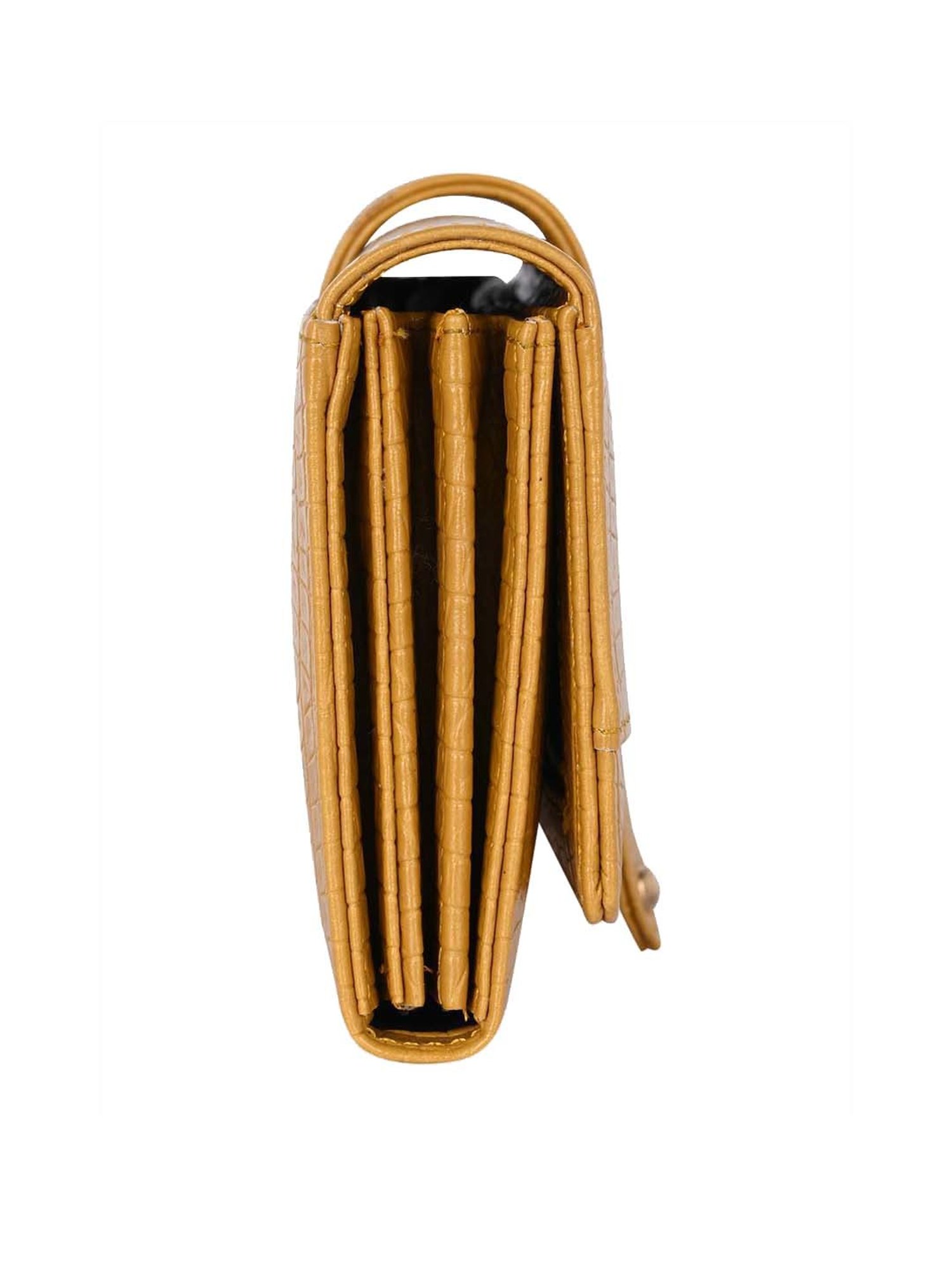 Bagsy Malone Yellow Textured Wallet for Women