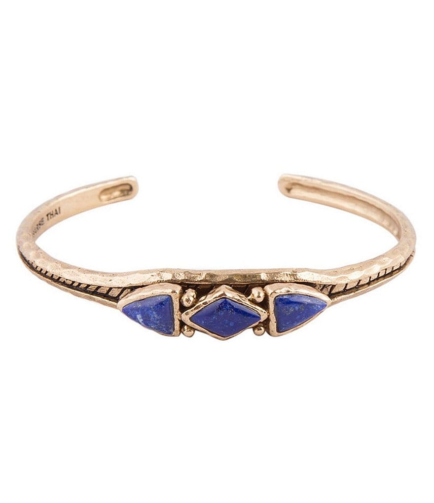 Barse Sterling Silver and Genuine Turquoise Detailed Cuff Bracelet