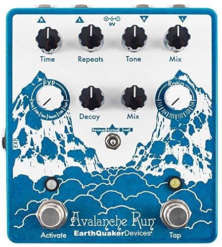earthquaker devices avalanche run v2 stereo reverb & delay with tap tempo guitar effects pedal